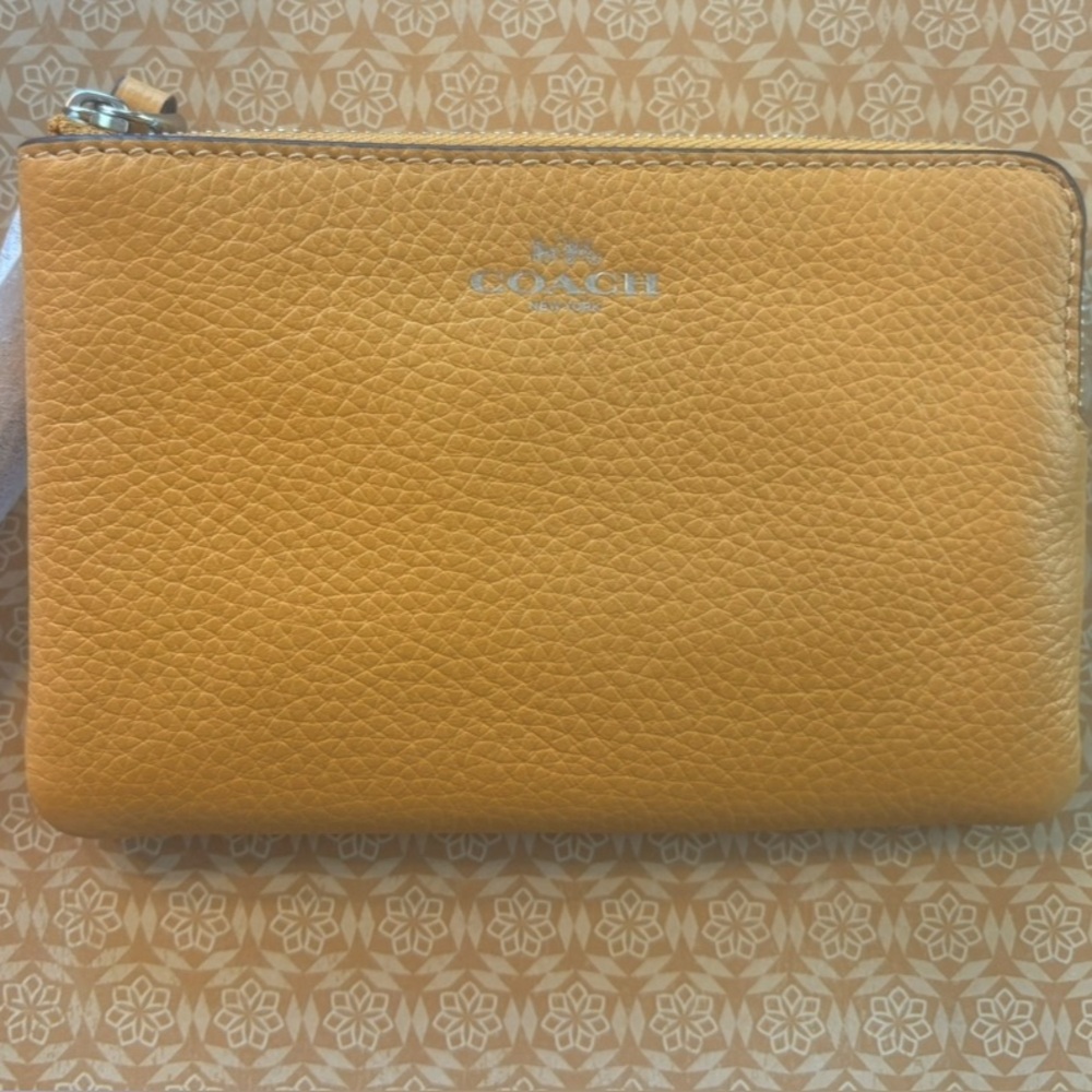 Coach Beige Leather Pouch